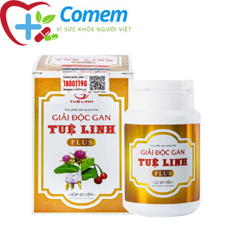 Giải Độc Gan Tuệ Linh Plus chiết xuất từ cà gai leo, mật nhân giúp hạ men gan, giải độc gan lọ 60 viên