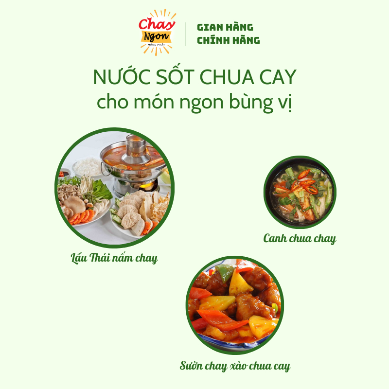 Nước Sốt Chua Cay Chay Ngon Dành Cho Món Lẩu Xào Hấp Dẫn Chai 500ml