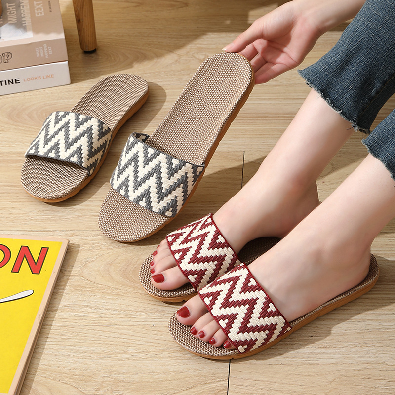 Dép Cói Quai Ngang Thổ Cẩm