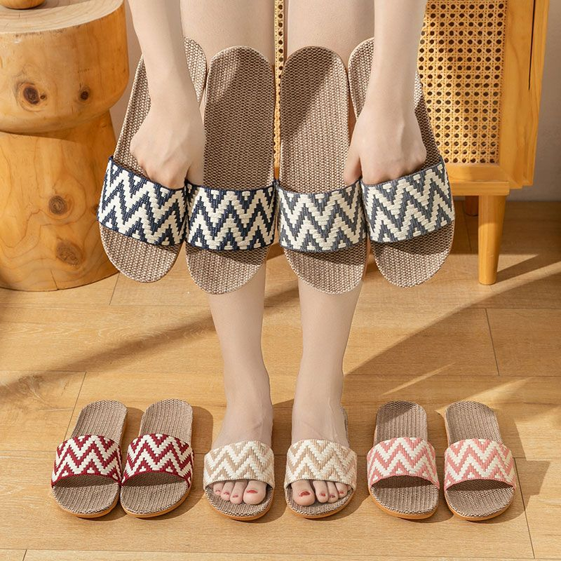 Dép Cói Quai Ngang Thổ Cẩm