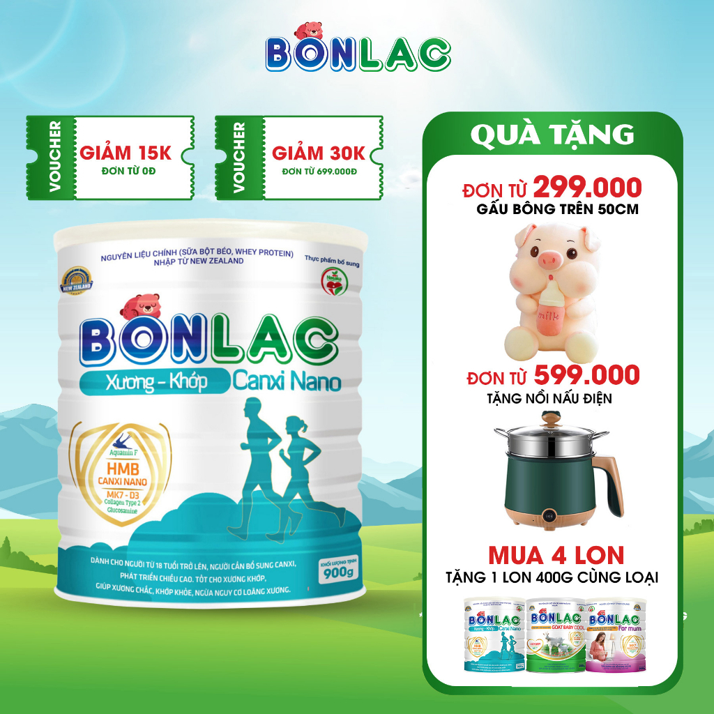 Sữa Bonlac Canxi Nano Luxury ♥️ Tốt cho Xương Khớp Canxi Nano BỈM SỮA LOVEBABY