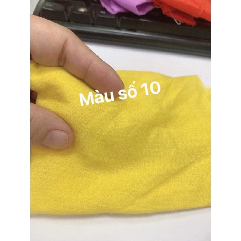 Vải thô boi lót mỏng màu vàng