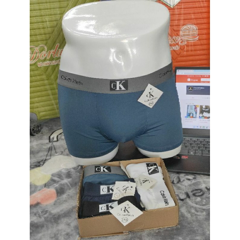 Combo 4 Quần Lót Nam cK Thun Lạnh Co Dãn Mịn Mát Thấm Hút