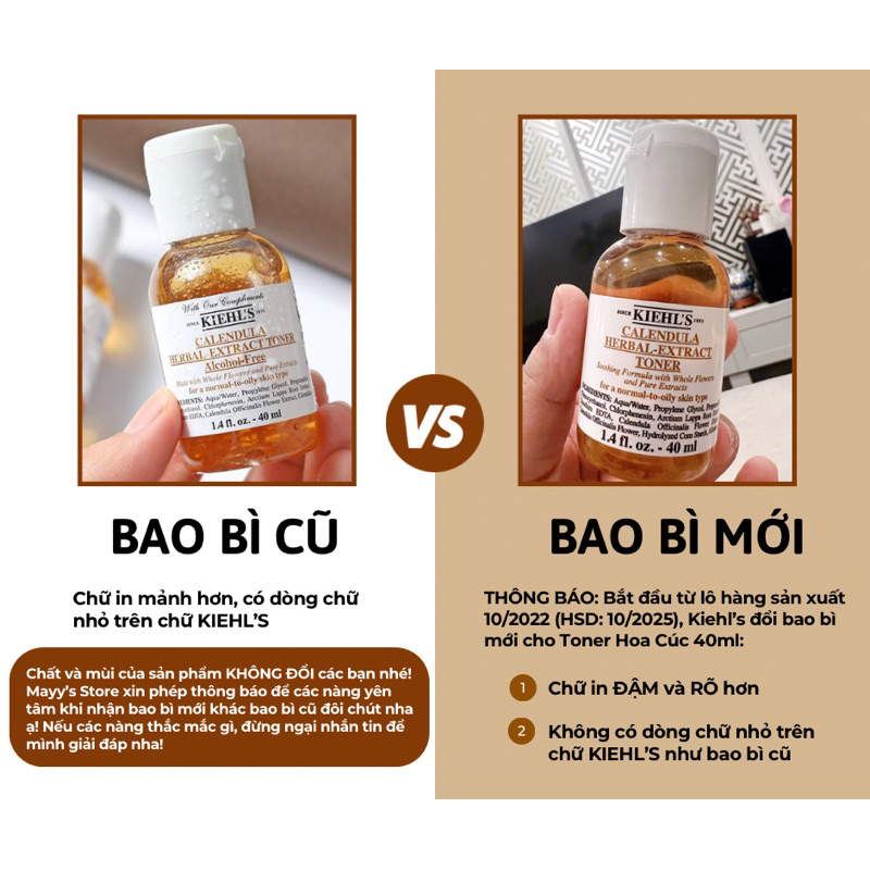 Toner Hoa Cúc KIEHL'S Calendula Herbal Extract Alcohol Free Giảm Mụn