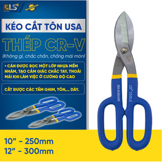 Kéo Cắt Tôn USA LS+ kìm cắt chuyên dụng cắt tôn, cắt sắt, cắt lưỡi thép hàng chính hãng, chất liệu thép không gỉ