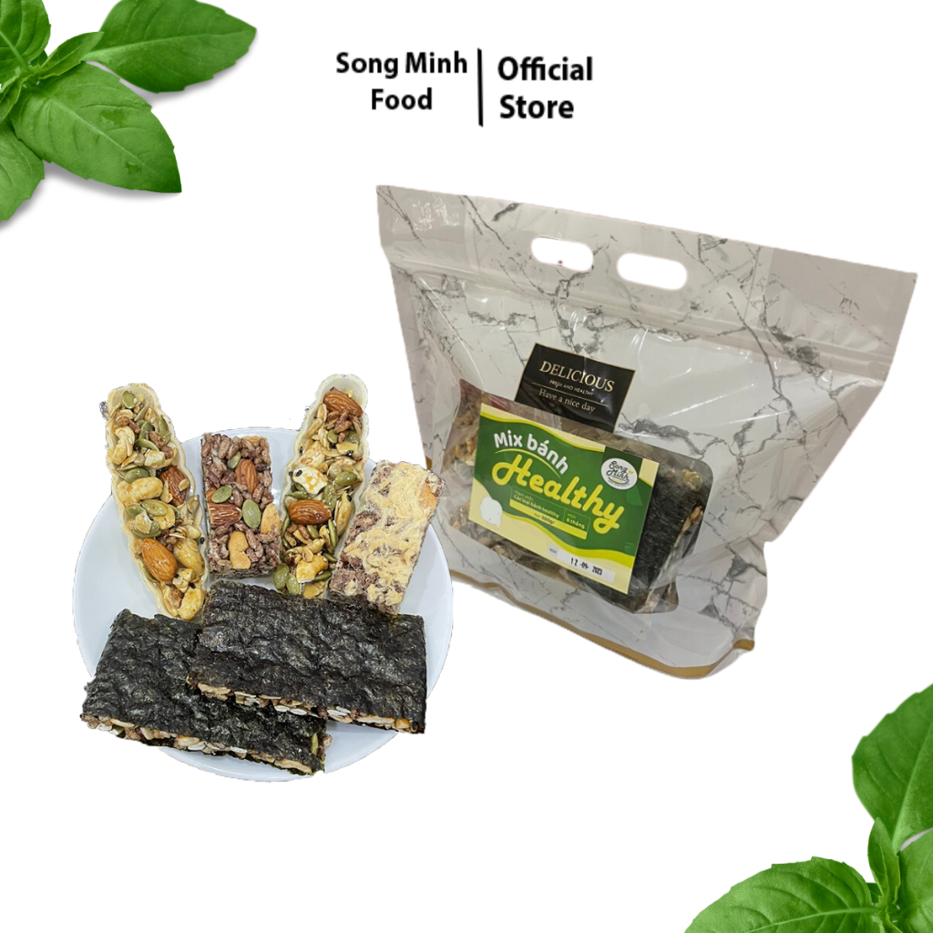 Bánh Healthy Hỗn Hợp Mix Hạt Song Minh Foods Bánh Ăn Kiêng Hỗ Trợ Giảm Cân Bánh Hạt Dinh Dưỡng Ngũ Cốc