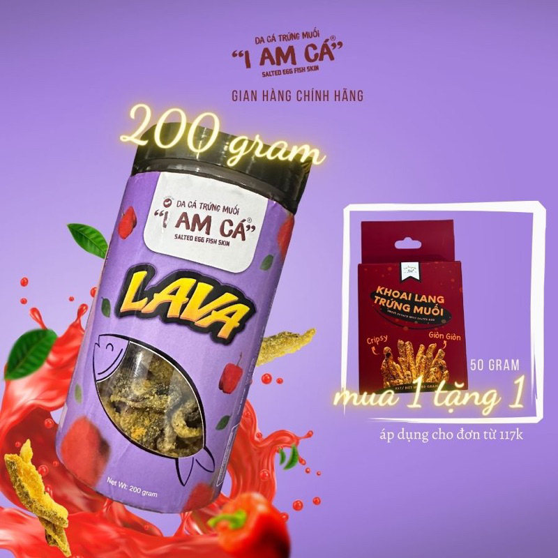 Da cá trứng muối "I AM CÁ" | CÁ LAVA | 200 gram
