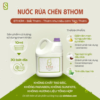 Nước Rửa Chén 8 Thơm - Sinh dược tặng kèm 1 chai chiết 500ml