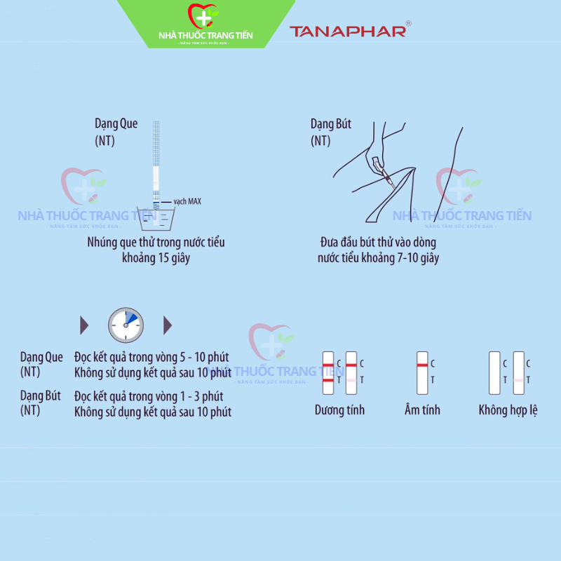 Bút thử thai nhanh QUICKTANA - luôn che tên - Chính hãng