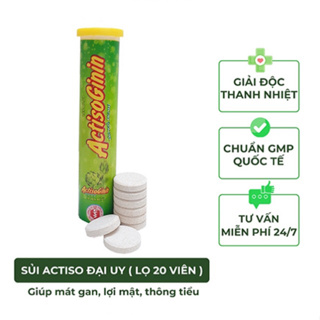 Tuýp 20 Viên Sủi Actiso Đại Uy Actisoginin Hỗ Trợ Mát Gan Giải Độc, Lợi Mật