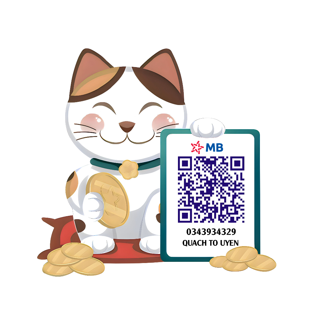 Bảng QR tài khoản ngân hàng để bàn hình ông thần tài,chất liệu Mica,in theo yêu cầu