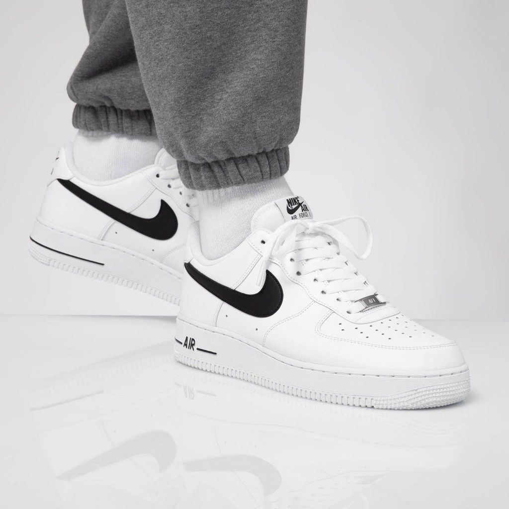 Giày Air Force 1 Low White Black Af1 Vệt Đen CJ0952-100