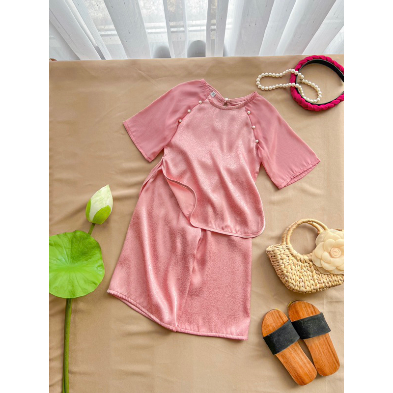 Bộ bà ba cho bé gái xinh xắn dễ thương