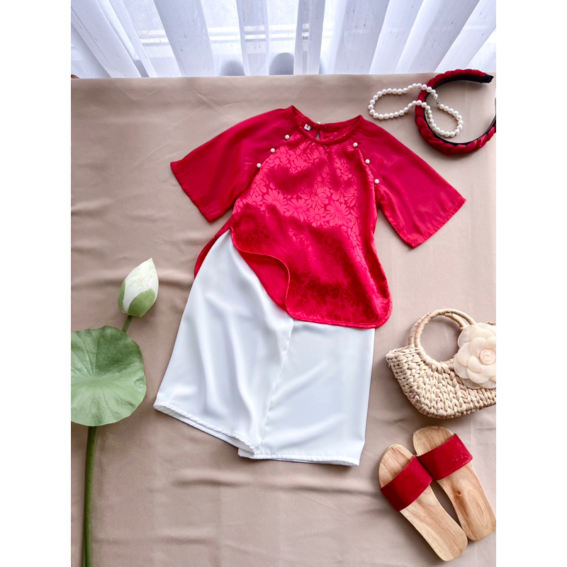 Bộ bà ba cho bé gái xinh xắn dễ thương