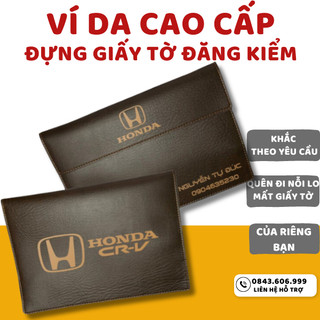 Ví đựng giấy tờ xe ô tô, Ví da đựng đăng kiểm Size to khắc theo yêu cầu