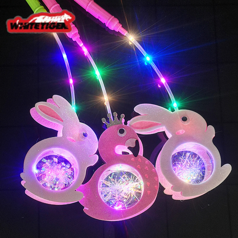 Đèn lồng trung thu cầm tay trong suốt phát sáng nhấp nháy, đèn lồng hình sứa biển, công chúa, hình động vật ngộ nghĩnh