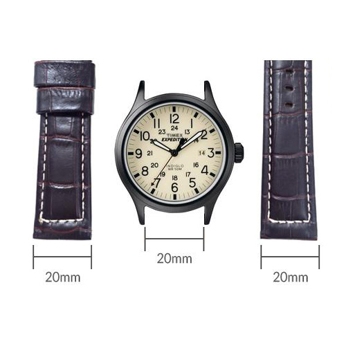 Dây đeo cho đồng hồ SEIKO, da bò dập vân cá sấu, chống hút mồ hôi, khoá bướm 2 nút bấm