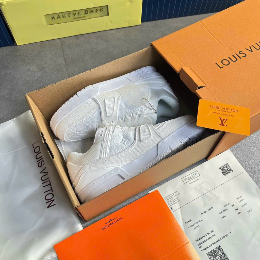 Giày LV Louis Vuitton Trainer Trắng, Giày Sneaker LV Thể Thao Nam Nữ Hot Trend | BigBuy360 - bigbuy360.vn