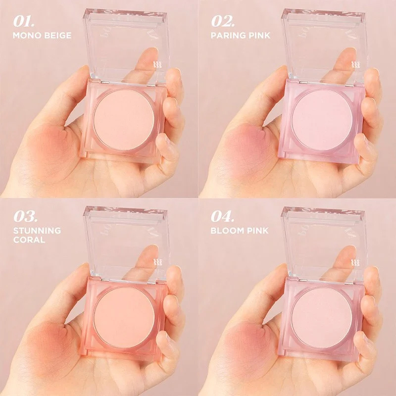 Phấn Má Hồng Dạng Nén Chuẩn Màu, Lâu Trôi Merzy Porcelain Cheek Blusher 4.2g