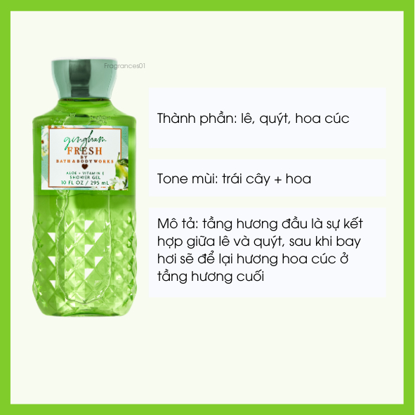 Sữa Tắm BBW Gingham Fresh 295ml Từ Mỹ