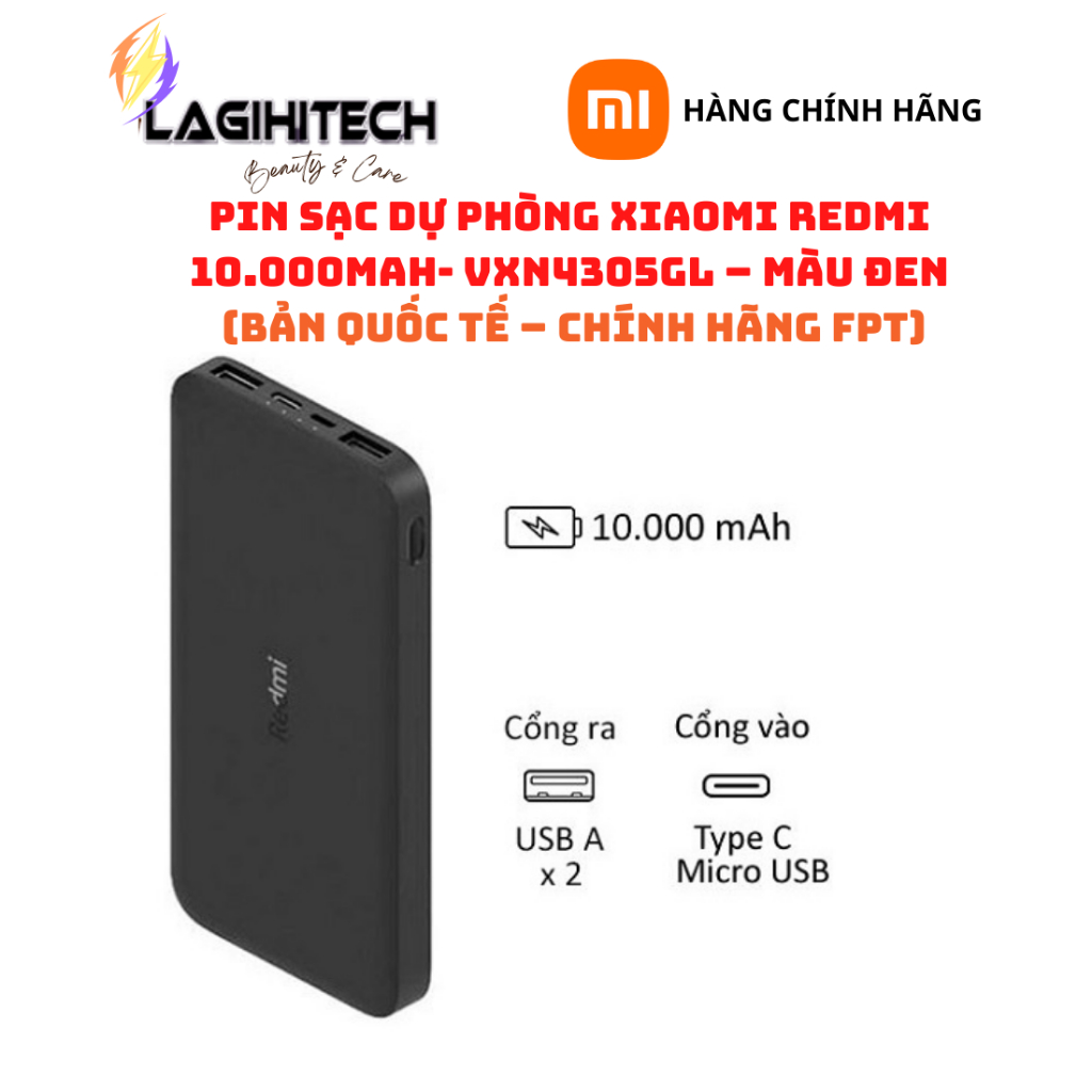 Pin Sạc Dự Phòng Xiaomi Mi 3 Ultra Compact / Power Bank 22.5W - 33W / Redmi 18W / Mi 50W , Bản Quốc Tế - Chính Hãng FPT