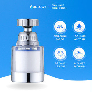 Bô lọc nước tại vòi tăng áp Dology, bộ lọc cặn bẩn nước tại vòi xoay 360 độ tiện lợi DL01