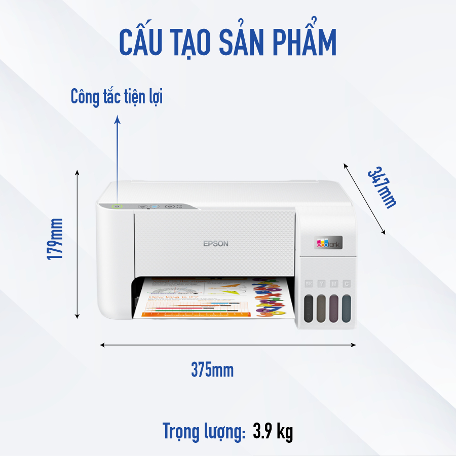 Máy In Phun Màu Epson L3216 Đa Chức Năng Tích Hợp Bình Mực Chống Tràn