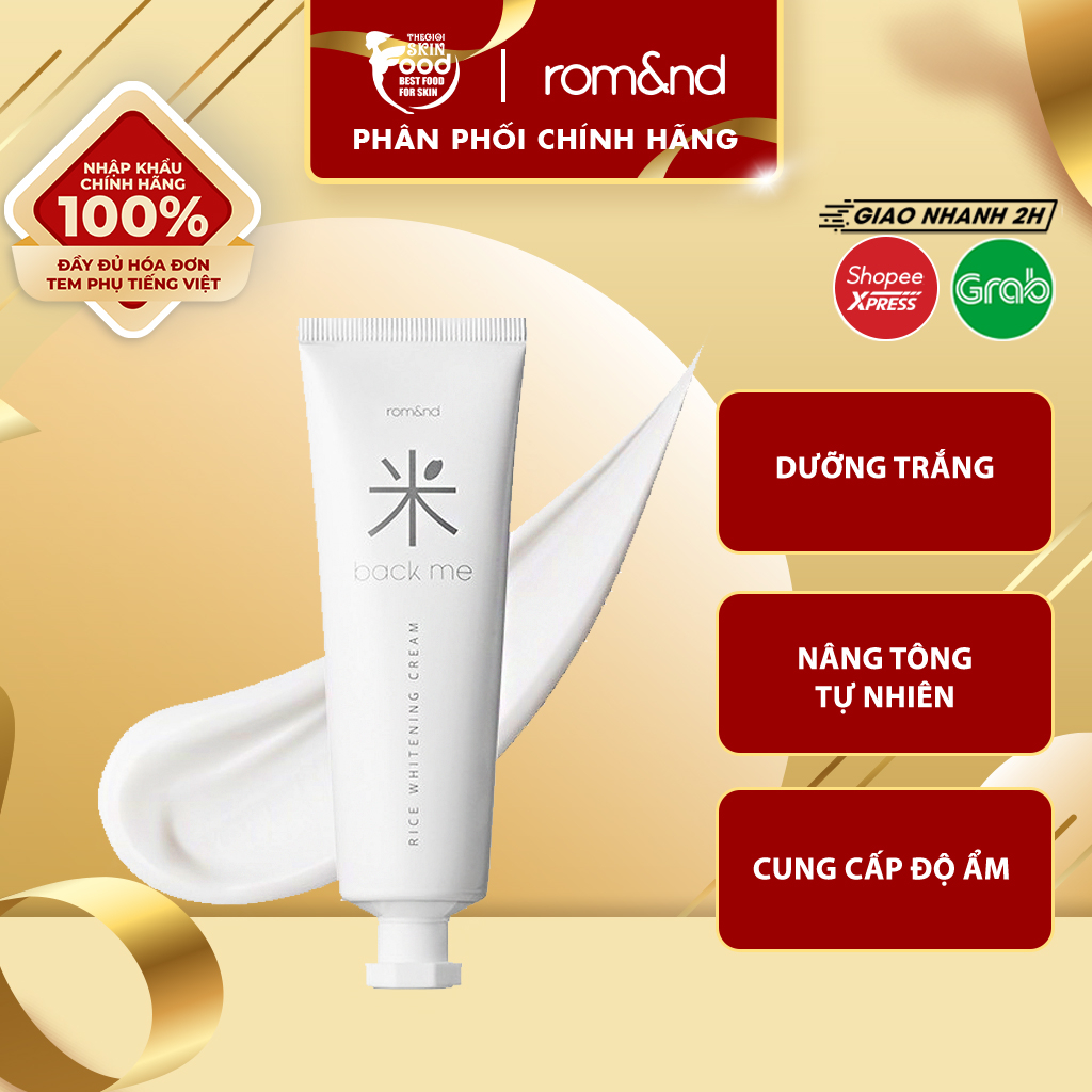 Kem Gạo Dưỡng Trắng Da Romand Back Me Rice Whitening Cream 50ml