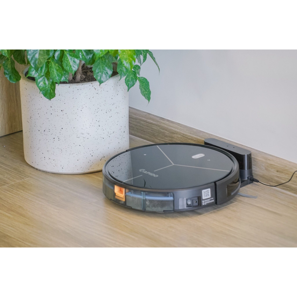 Robot hút bụi và lau nhà Rapido hecquyn 1 lực hút 2700PA, sạc pin tự động, có app và điều khiển từ xa