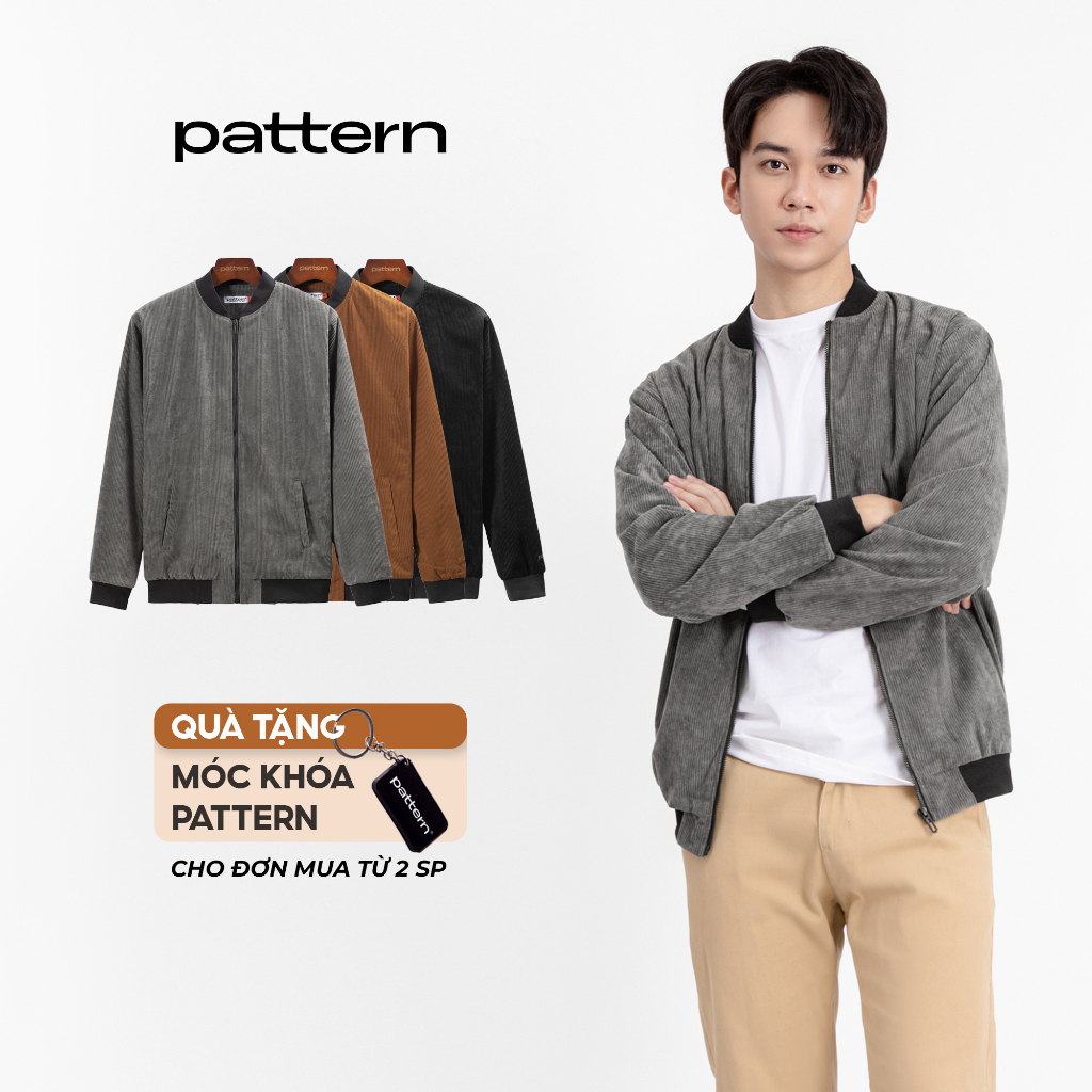 [Mã FATREND2810 giảm đến 30k tối đa 99k] Áo khoác bomber nhung tăm PATTERN PK006