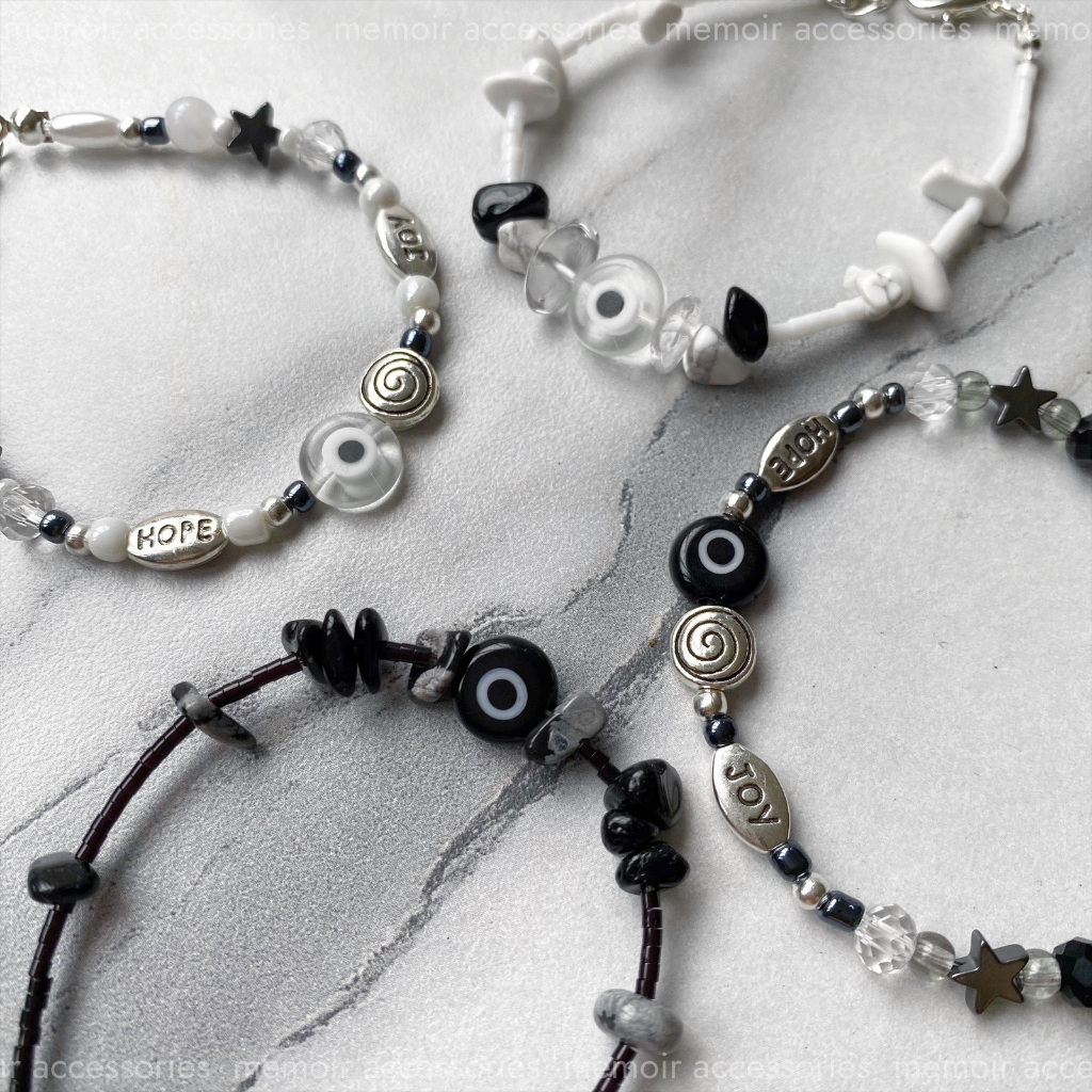 Devil Eyes / Vòng tay mắt quỷ đen trắng - Memoir Accessories