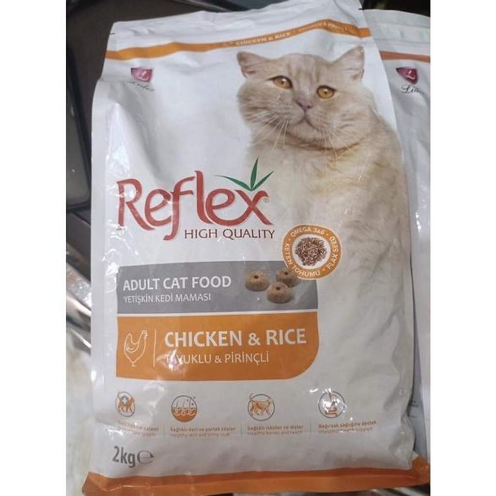 Hạt Reflex cho mèo lớn vị gà và gạo túi chiết 1kg