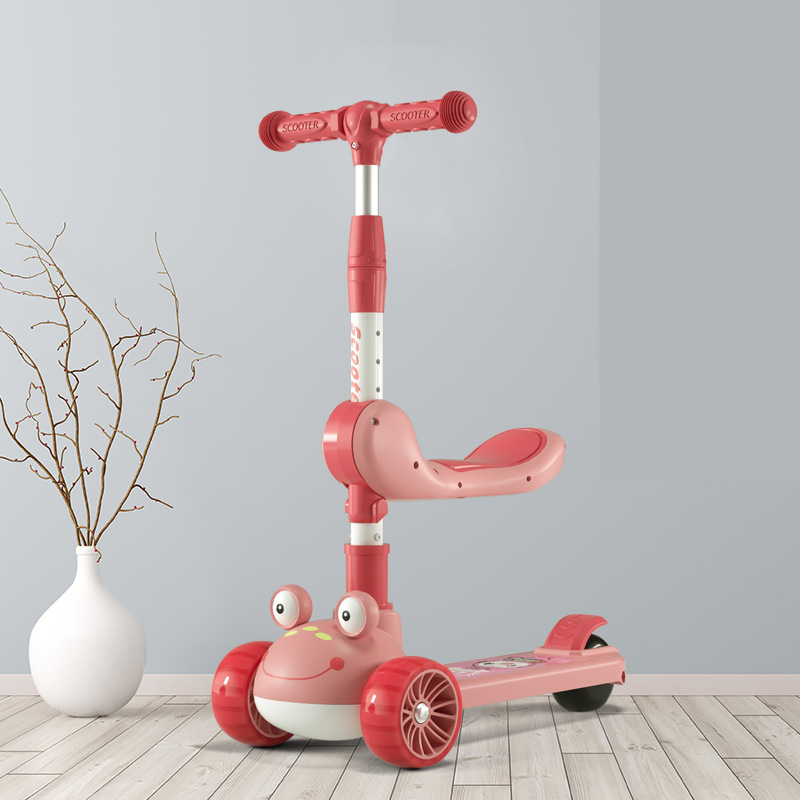 Xe trượt Scooter đa năng mẫu mới hình Ếch cao cấp trang bị nhạc và đèn