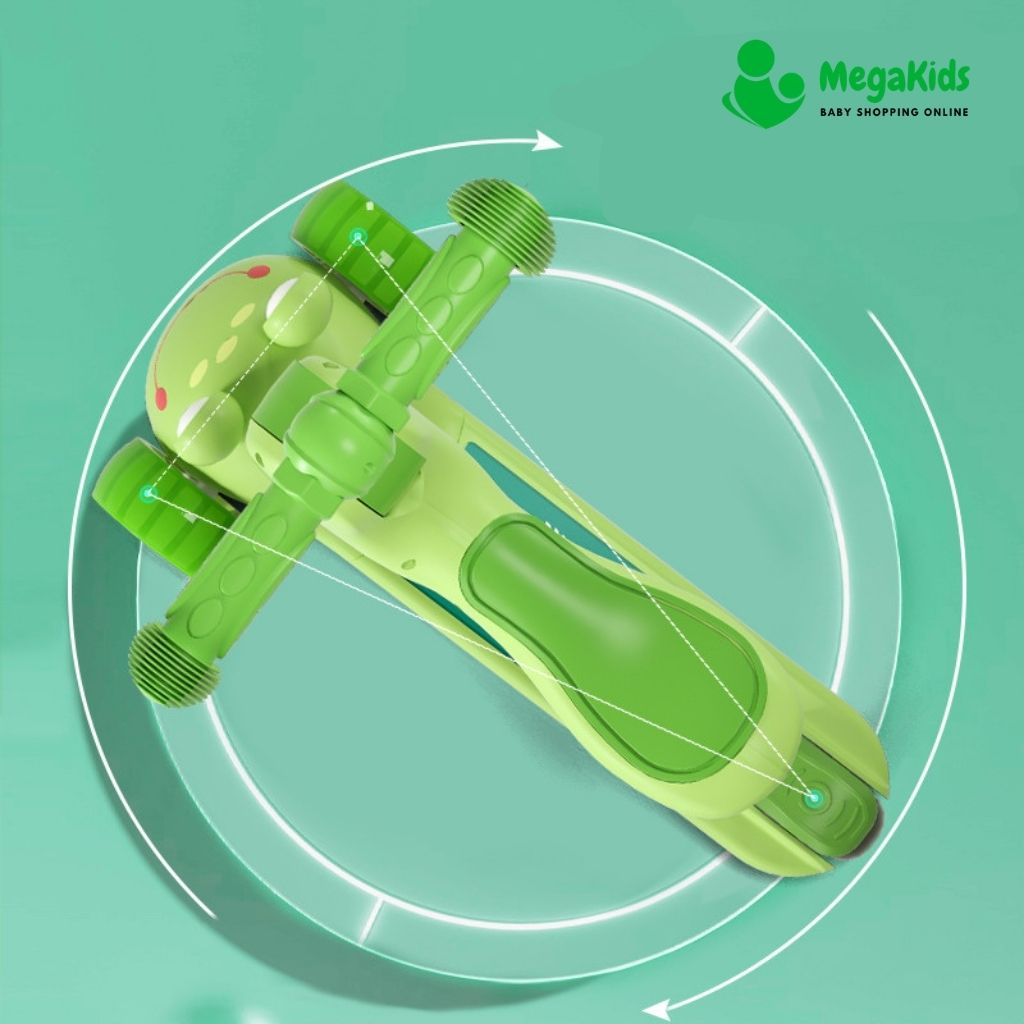 Xe trượt Scooter đa năng mẫu mới hình Ếch cao cấp trang bị nhạc và đèn