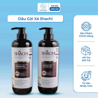Bộ Dầu Gội Xả Dưỡng Sinh SHACHI Chiết Xuất Dầu Argan, Keratin Phục Hồi Tóc Hư Tổn Nặng 800ml - Anh Thư Cosmetics