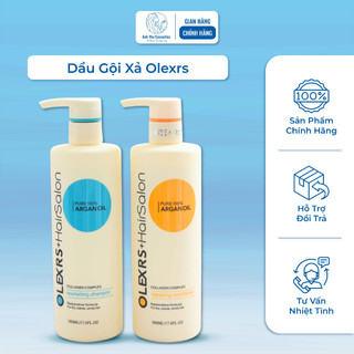Bộ dầu gội xả olexrs chiết xuất dầu argan, collagen giúp tóc chắc khỏe bóng mượt 800ml - anh thư cosmetics