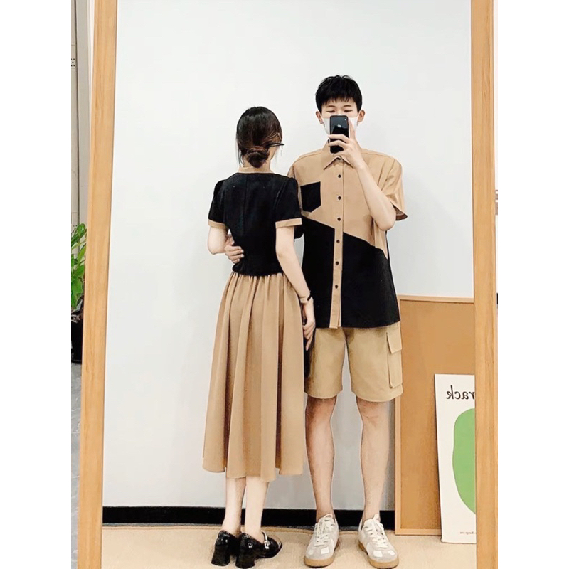 🔥Áo váy sơ mi cặp đôi siêu hot hit ❤️