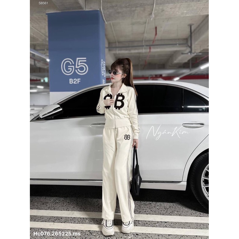 Hc076-SET THỂ THAO BB KHOÁ KÉO, chất thun dày nặng tay