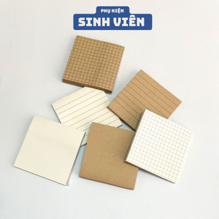 Tập 80 Giấy Note, Giấy Nhớ Basic KRAFT Kiểu Dáng Đơn Giản | Phụ Kiện Sinh Viên.