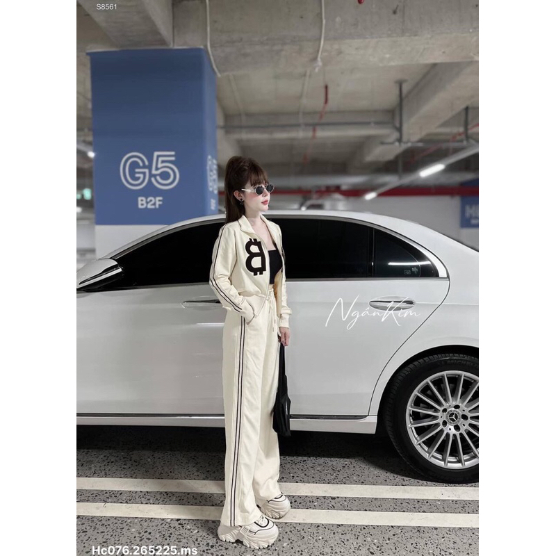 Hc076-SET THỂ THAO BB KHOÁ KÉO, chất thun dày nặng tay