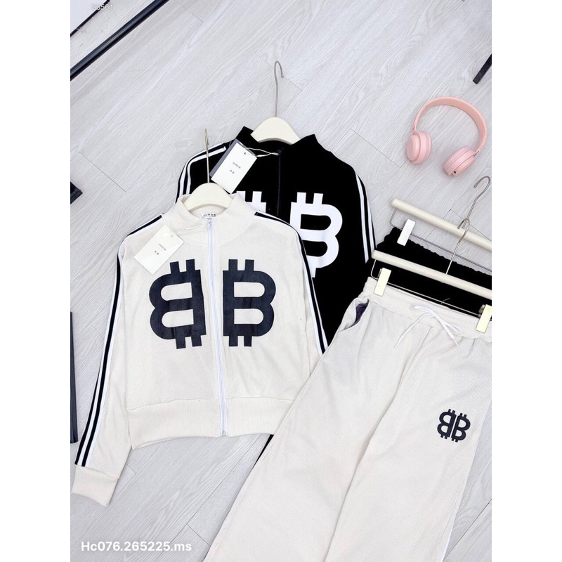 Hc076-SET THỂ THAO BB KHOÁ KÉO, chất thun dày nặng tay