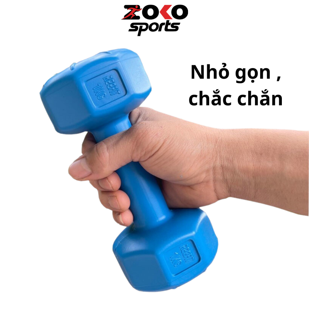 Tạ tay cho bé 1kg, 2kg, 3kg tập gym , tạ tập yoga tại nhà bọc nhựa ruột tạ có thanh thép chống gãy siêu bền - ZOKO SPORT