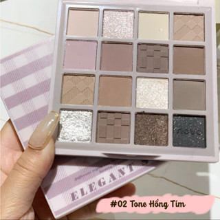 Bảng Phấn Mắt NOVO 16 Màu Tông Đất Lấp Lánh  Màu Lì Bền Màu Lâu Trôi NO.5763 KUROMI