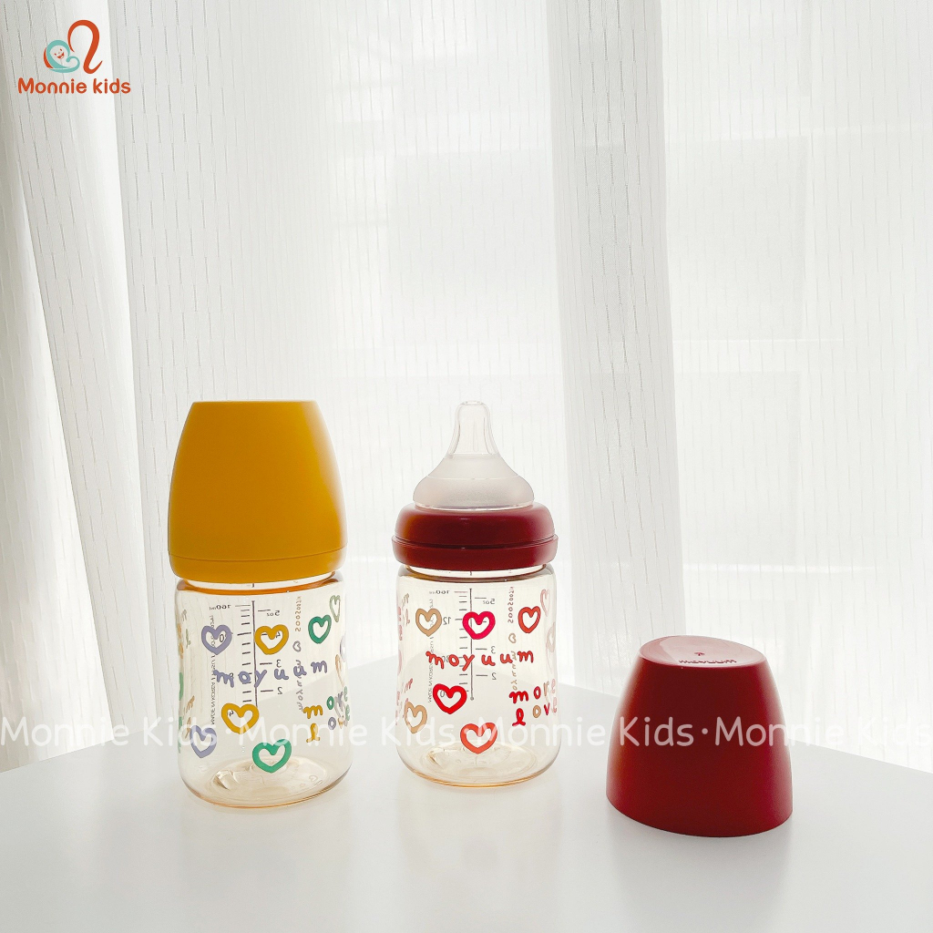 Bình sữa Moyuum cho bé PPSU phiên bản More Love 170ml 270ml, bình sữa trẻ em chịu nhiệt cao