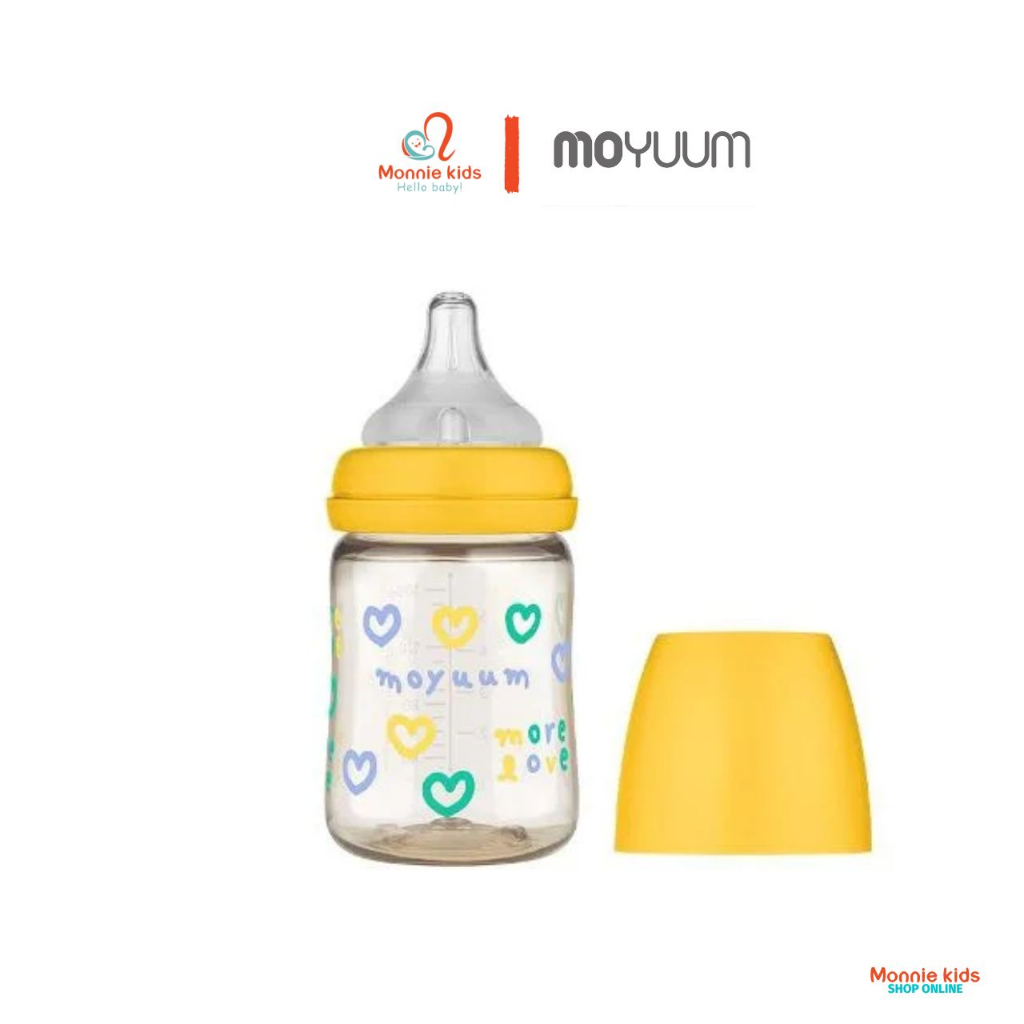 Bình sữa Moyuum cho bé PPSU phiên bản More Love 170ml 270ml, bình sữa trẻ em chịu nhiệt cao