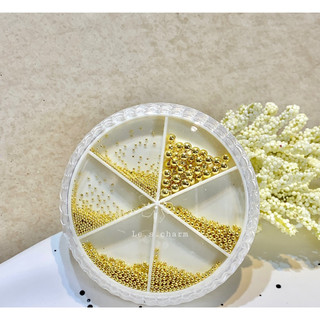 Khay bi tròn vàng bạc mix size trang trí móng