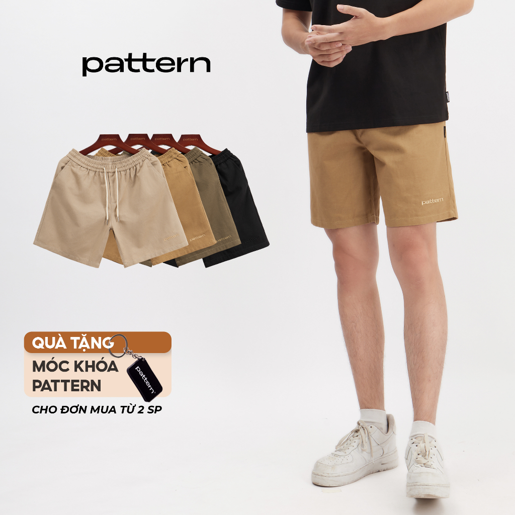 Quần short kaki nam PATTERN THE 1992 cạp chun