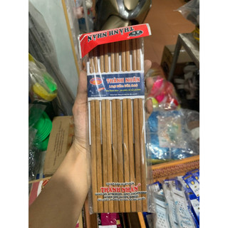 Đũa DỪA sạch , Đũa gỗ thành nhân (Vỉ 10 đôi)