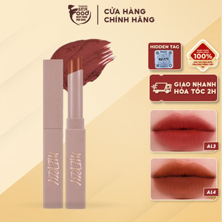  Son Thỏi Lì, Lên Màu Chuẩn, Mịn Mượt Nhẹ Môi Merzy Academia Cotton Lipstick 1.8g