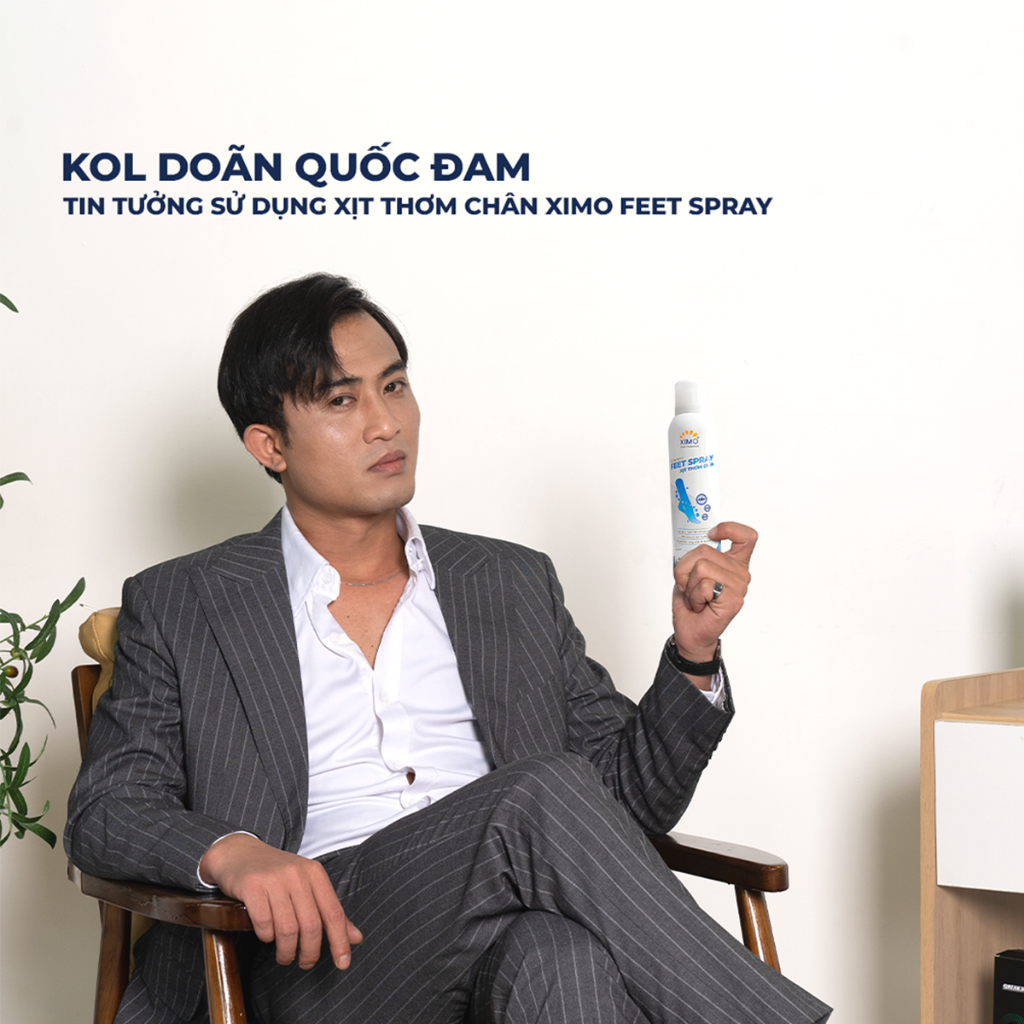 Xịt thơm chân Ximo Feet Spray 200ml giúp khử mùi hôi chân và khử mùi giày ngăn tiết mồ hôi và vi khuẩn gây mùi
